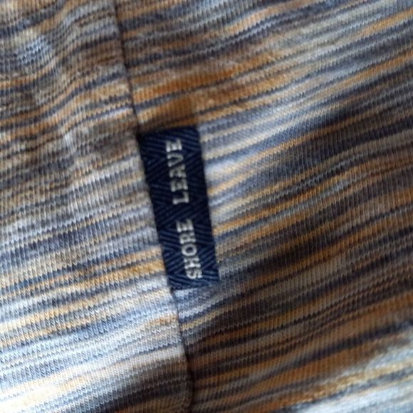 Urban Outfitter Shore Leave Men's Striped Brown Tee T Shirt L Large - Picture 7 of 7